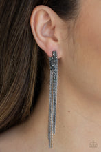 Load image into Gallery viewer, Radio Waves - Black Gunmetal Post Earrings