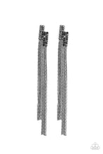 Load image into Gallery viewer, Radio Waves - Black Gunmetal Post Earrings