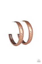Load image into Gallery viewer, Rustic Revolution - Copper Hoop Earrings