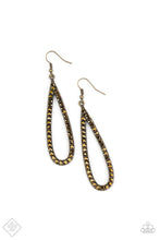 Load image into Gallery viewer, Glitzy Goals - Brass Earrings
