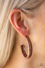 Load image into Gallery viewer, Rustic Revolution - Copper Hoop Earrings