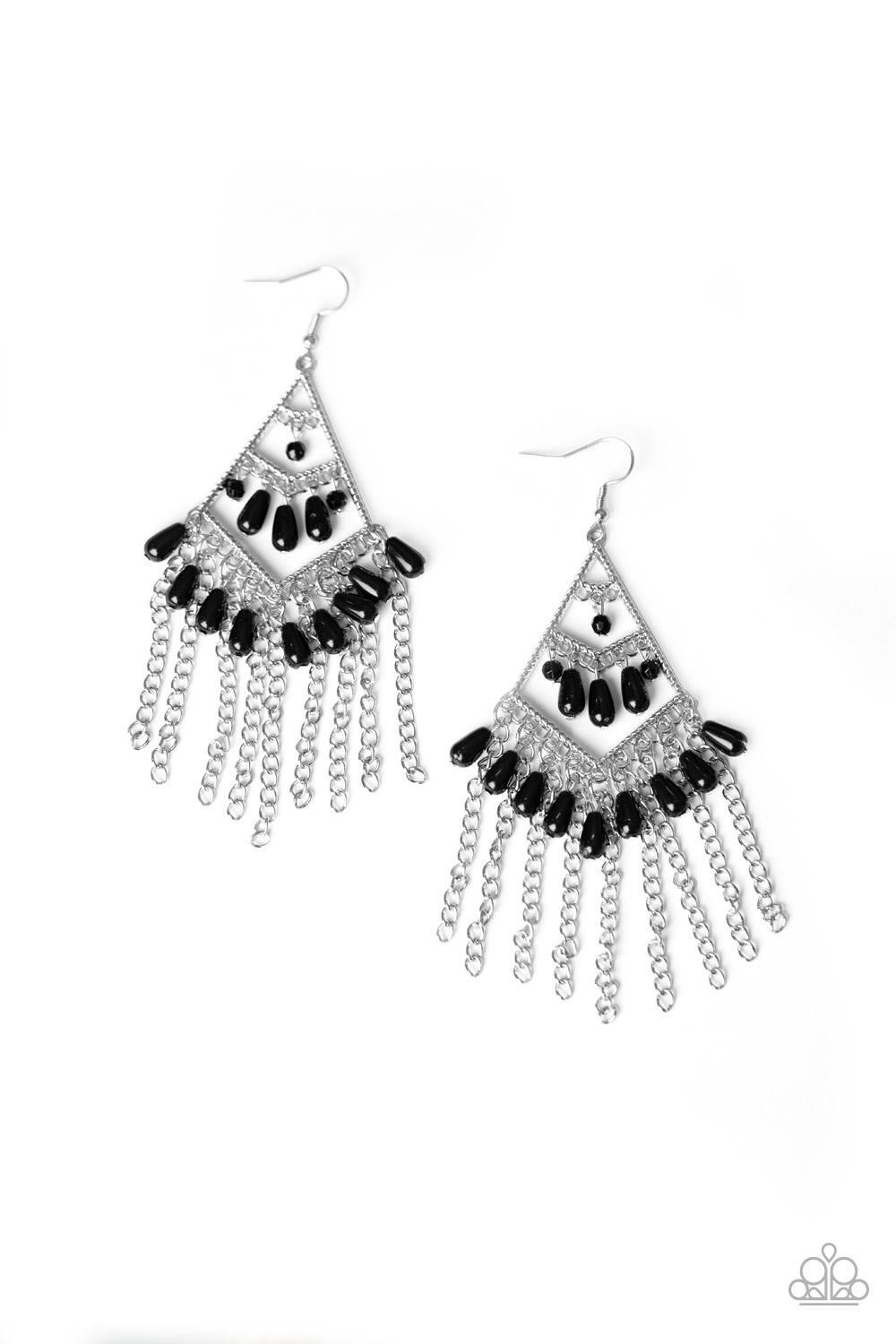 Trending Transcendence - Black Earrings