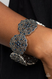 All in the Details - Blue Stretchy Bracelet