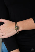 Load image into Gallery viewer, Definitely Dazzling - Brass Cuff Bracelet