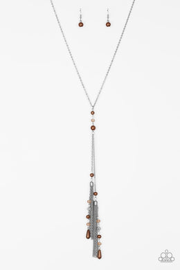 Timeless Tassels - Brown Necklace