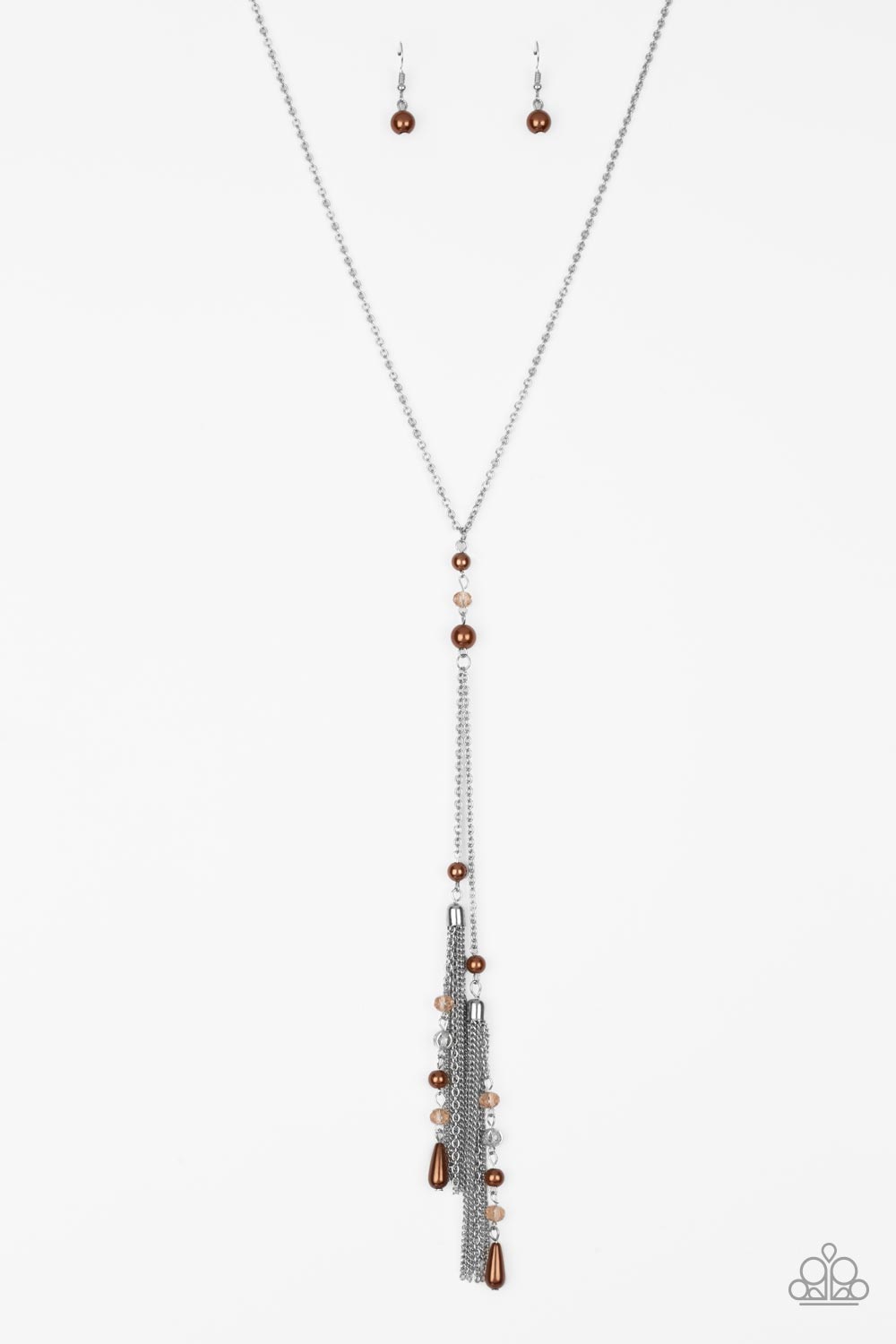 Timeless Tassels - Brown Necklace