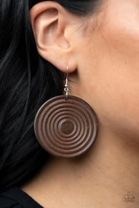 Caribbean Cymbal - Brown Earrings