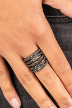 Load image into Gallery viewer, Knock-Out Opulence - Black Gunmetal Ring