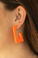 Load image into Gallery viewer, The Girl Next OUTDOOR - Orange Hoop Earrings