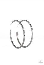 Load image into Gallery viewer, A Double Take - Black Gunmetal Hoop Earrings