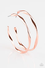 Load image into Gallery viewer, Plot Twist - Copper Hoop Earrings