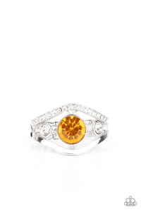 Rich With Richness - Yellow Dainty Ring