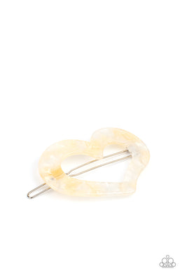HEART Not to Love - White Barrette