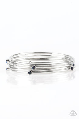Delicate Decadence - Blue Bangle Bracelets