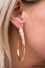 Load image into Gallery viewer, Winter Ice - Gold Hoop Earrings