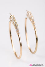 Load image into Gallery viewer, Winter Ice - Gold Hoop Earrings