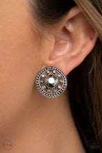 Load image into Gallery viewer, Dazzling Definition - Silver Clip-On Earrings