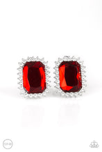 Load image into Gallery viewer, Downtown Dapper - Red Clip-On Earrings