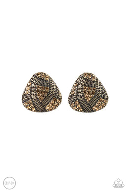 Gorgeously Galleria - Brass Clip-On Earrings