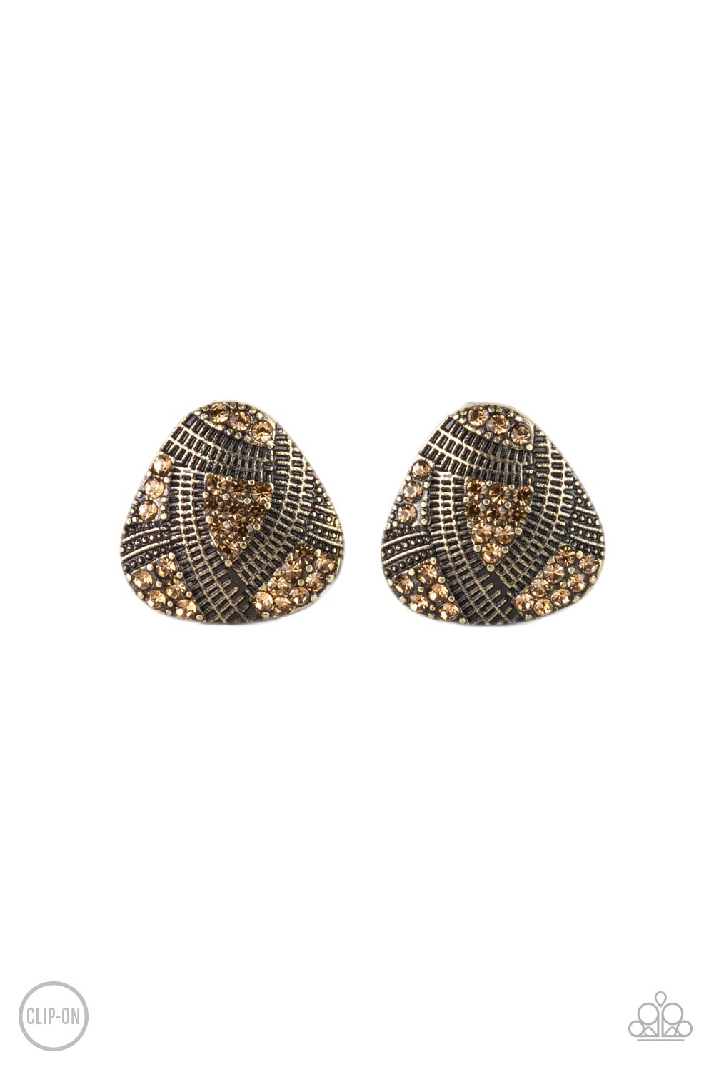 Gorgeously Galleria - Brass Clip-On Earrings
