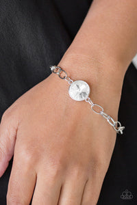 All Aglitter - White Toggle Bracelet