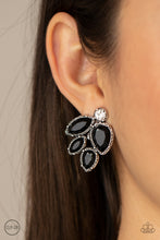 Load image into Gallery viewer, Fancy Foliage - Black Clip-On Earrings