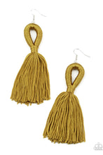 Load image into Gallery viewer, Tassels and Tiaras - Green Earrings