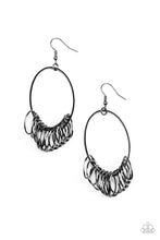 Load image into Gallery viewer, Halo Effect - Black Gunmetal Earrings