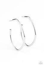 Load image into Gallery viewer, Rough It Up - Silver Hoop Earrings