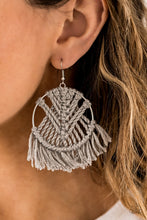 Load image into Gallery viewer, All About MACRAME - Silver Earrings