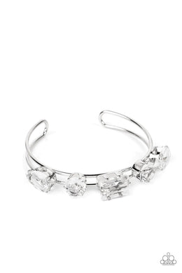 Uniquely Untapped - White Cuff Bracelet