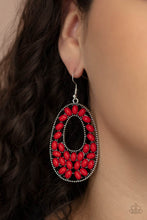 Load image into Gallery viewer, Beaded Shores - Red Earrings