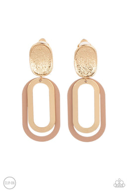 Melrose Mystery - Brown Earrings