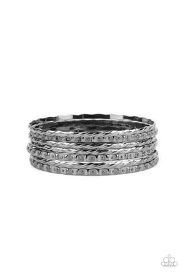 Back-To-Back Stacks - Black Gunmetal Bracelets