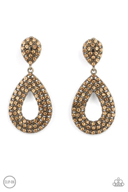 Pack In The Pizzazz - Brass Earrings