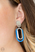 Load image into Gallery viewer, Melrose Mystery - Blue Clip-On Earrings