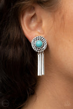 Load image into Gallery viewer, Desert Amulet - Blue Clip-On Earrings
