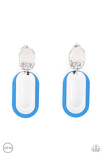 Load image into Gallery viewer, Melrose Mystery - Blue Clip-On Earrings