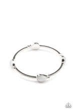 Load image into Gallery viewer, Dewdrop Dancing - White Bangle Bracelet