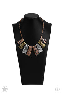 A Fan of the Tribe - Multi (Mixed Metals) Necklace