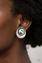 Load image into Gallery viewer, Off The RICHER-Scale - White Clip-On Earrings