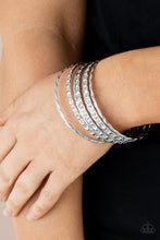 Load image into Gallery viewer, Back-To-Back Stacks - Silver Set of Bracelets