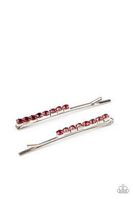Satisfactory Sparkle - Red Bobby Pins
