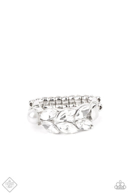 Majestically Musing - White Dainty Ring