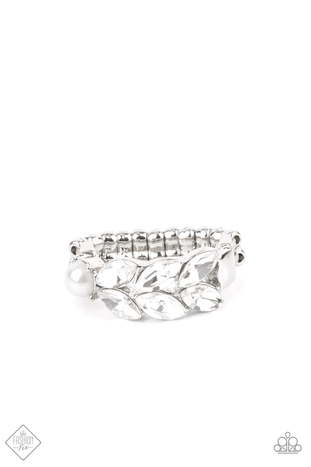 Majestically Musing - White Dainty Ring