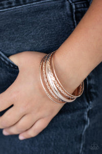 Trophy Texture - Rose Gold Set of Bracelets