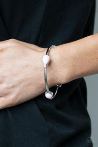 Dewdrop Dancing - Pink Bangle Bracelet