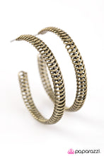 Load image into Gallery viewer, Wind It Up! - Brass Hoop Earrings