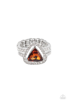 Elevated Engagement - Brown Dainty Ring