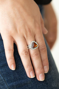Elevated Engagement - Brown Dainty Ring